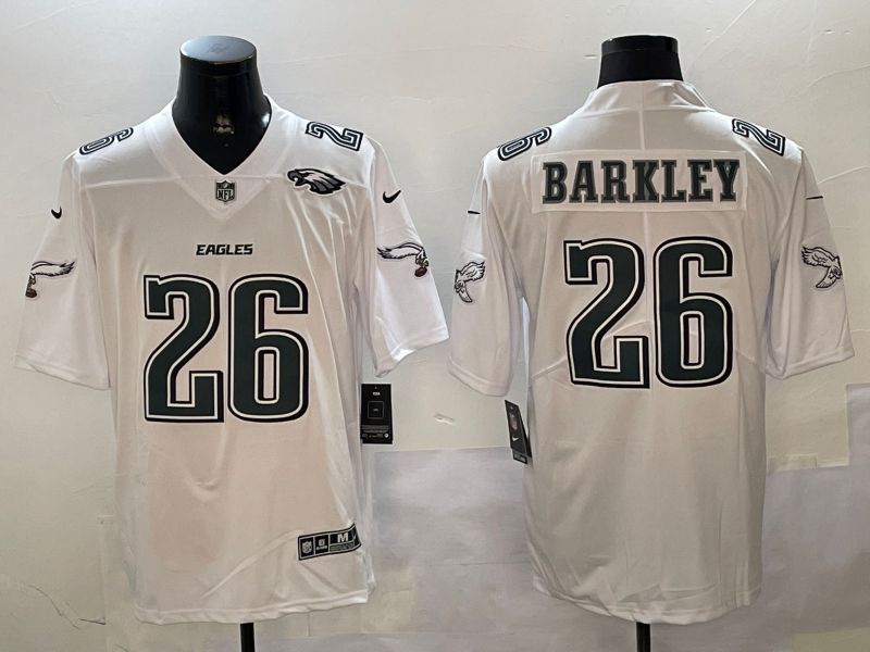 Men Philadelphia Eagles #26 Barkley White 2024 Nike Limited NFL Jersey style 01021